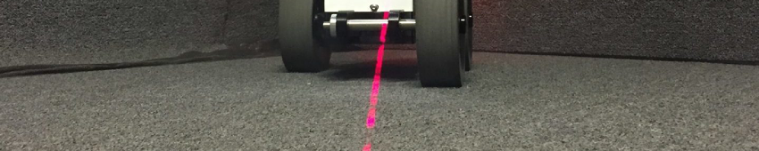 AMR navigation alignment on a densified concrete floor demonstrating repeatable path tracking and surface stability in automated warehouse operations.
